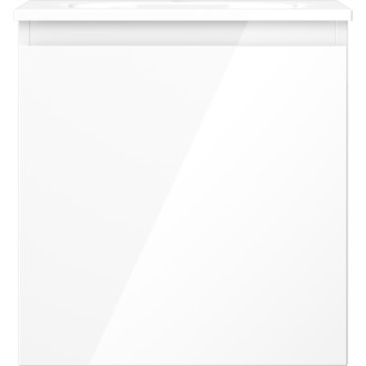 Kúpeľňová skrinka Mexen Orio 45 cm s umývadlom Vela, 1 zásuvka, lesklá biela - 91A10-04547-1-BF00-W23M00