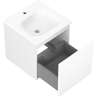 Kúpeľňová skrinka Mexen Orio 45 cm s umývadlom Vela, 1 zásuvka, matná biela - 91A10-04547-1-BF01-W23M01