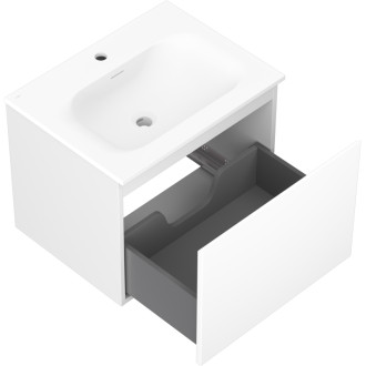 Kúpeľňová skrinka Mexen Orio 60 cm s umývadlom Vela, 1 zásuvka, matná biela - 91A10-06047-1-BF01-W23M01