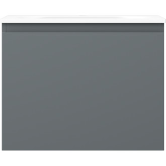 Kúpeľňová skrinka Mexen Orio 60 cm s umývadlom Vela, 1 zásuvka, grafit matný/biela matná - 91A10-06047-1-BF66-W23M01