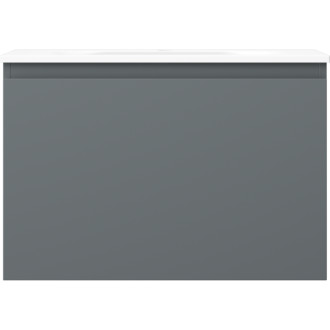 Kúpeľňová skrinka Mexen Orio 70 cm s umývadlom Vela, 1 zásuvka, matný grafit/matná biela - 91A10-07047-1-BF66-W23M01