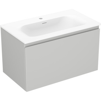 Kúpeľňová skrinka Mexen Orio 80 cm s umývadlom Vela, 1 zásuvka, matná šedá/matná biela - 91A10-08047-1-BF62-W23M01