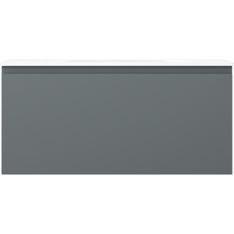 Kúpeľňová skrinka Mexen Orio 100 cm s umývadlom Vela, 1 zásuvka, matný grafit/matná biela - 91A10-10047-1-BF66-W23M01