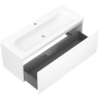 Kúpeľňová skrinka Mexen Orio 120 cm s umývadlom Vela, 1 zásuvka, matná biela - 91A10-12047-1-BF01-W23M01