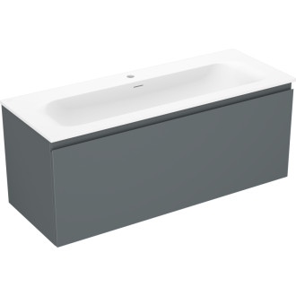Kúpeľňová skrinka Mexen Orio 120 cm s umývadlom Vela, 1 zásuvka, grafit matný/biela matná - 91A10-12047-1-BF66-W23M01