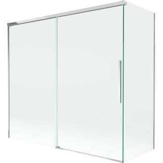 Mexen Rox 2-krídla posuvná vaňová zástena 170 + 80 x 150 cm, priehľadná, chróm - 8C9-170-080-01-00