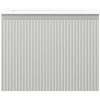 Kúpeľňová skrinka Mexen Rivel 60 cm s umývadlom Otis, 1 zásuvka, drážkovaná, matne šedá/matne biela - 91A20-06047-1-BF62-W18M01