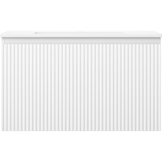 Kúpeľňová skrinka Mexen Rivel 80 cm s umývadlom Otis, 1 zásuvka, drážkovaná, matná biela - 91A20-08047-1-BF01-W18M01