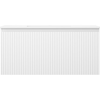 Kúpeľňová skrinka Mexen Rivel 100 cm s umývadlom Otis, 1 zásuvka, drážkovaná, matná biela - 91A20-10047-1-BF01-W18M01