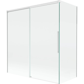 Mexen Rox 2-krídla posuvná vaňová zástena 150 + 70 x 150 cm, priehľadná, biela - 8C9-150-070-20-00