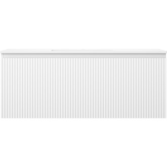 Mexen Rivel szafka łazienkowa 120 cm z umywalką Otis, 1 szuflada, ryflowana , biała mat - 91A20-12047-1-BF01-W18M01