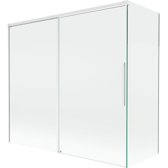 Mexen Rox 2-krídla posuvná vaňová zástena 170 + 70 x 150 cm, priehľadná, biela - 8C9-170-070-20-00