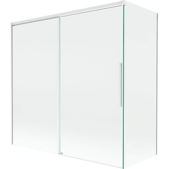 Mexen Rox 2-krídla posuvná vaňová zástena 160 + 75 x 150 cm, priehľadná, biela - 8C9-160-075-20-00