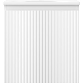 Kúpeľňová skrinka Mexen Rivel 45 cm s umývadlom Vela, 1 zásuvka, drážkovaná, matná biela - 91A20-04547-1-BF01-W23M01