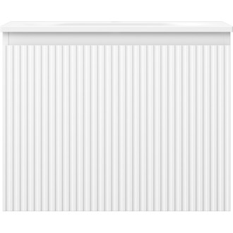 Kúpeľňová skrinka Mexen Rivel 60 cm s umývadlom Vela, 1 zásuvka, drážkovaná, matná biela - 91A20-06047-1-BF01-W23M01