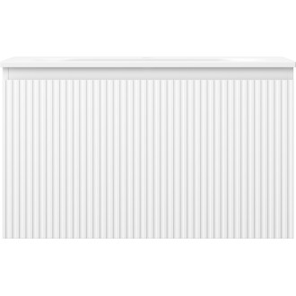 Kúpeľňová skrinka Mexen Rivel 80 cm s umývadlom Vela, 1 zásuvka, drážkovaná, matná biela - 91A20-08047-1-BF01-W23M01