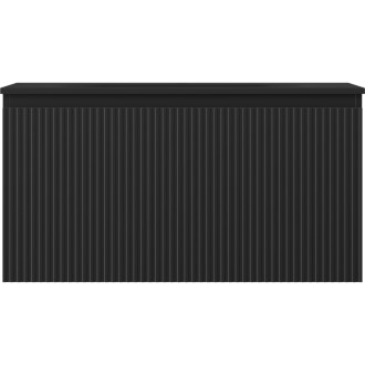 Kúpeľňová skrinka Mexen Rivel 90 cm s umývadlom Vela, 1 zásuvka, drážkovaná, matná čierna - 91A20-09047-1-BF71-W23M71