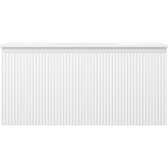 Kúpeľňová skrinka Mexen Rivel 100 cm s umývadlom Vela, 1 zásuvka, drážkovaná, matná biela - 91A20-10047-1-BF01-W23M01