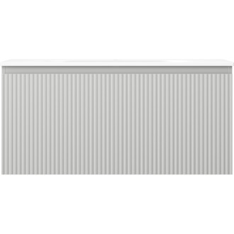 Kúpeľňová skrinka Mexen Rivel 100 cm s umývadlom Vela, 1 zásuvka, drážkovaná, matne šedá/matne biela - 91A20-10047-1-BF62-W23M01