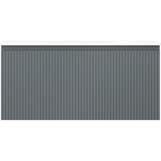 Kúpeľňová skrinka Mexen Rivel 100 cm s umývadlom Vela, 1 zásuvka, drážkovaná, grafit matný/biela matná - 91A20-10047-1-BF66-W23M01