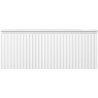 Kúpeľňová skrinka Mexen Rivel 120 cm s umývadlom Vela, 1 zásuvka, drážkovaná, matná biela - 91A20-12047-1-BF01-W23M01