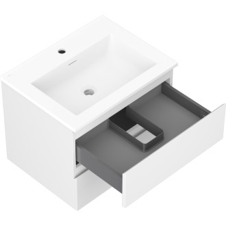 Kúpeľňová skrinka Mexen Orio 60 cm s umývadlom Otis, 2 zásuvky, matná biela - 91A10-06047-2-BFF01-W18M01
