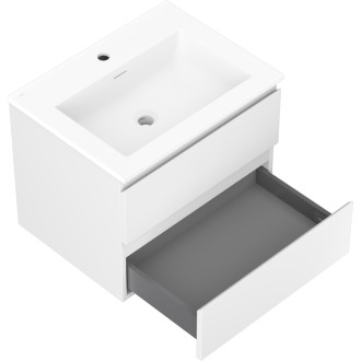 Kúpeľňová skrinka Mexen Orio 60 cm s umývadlom Otis, 2 zásuvky, matná biela - 91A10-06047-2-BFF01-W18M01