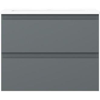 Kúpeľňová skrinka Mexen Orio 60 cm s umývadlom Otis, 2 zásuvky, matný grafit/matná biela - 91A10-06047-2-BFF66-W18M01