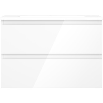 Mexen Orio szafka łazienkowa 70 cm z umywalką Otis, 2 szuflady, biała połysk - 91A10-07047-2-BFF00-W18M00