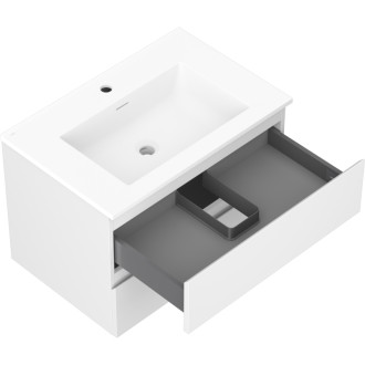 Kúpeľňová skrinka Mexen Orio 70 cm s umývadlom Otis, 2 zásuvky, matná biela - 91A10-07047-2-BFF01-W18M01