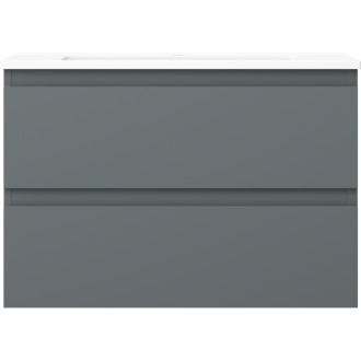 Kúpeľňová skrinka Mexen Orio 70 cm s umývadlom Otis, 2 zásuvky, matný grafit/matná biela - 91A10-07047-2-BFF66-W18M01