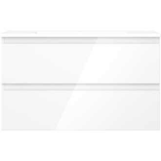 Mexen Orio szafka łazienkowa 80 cm z umywalką Otis, 2 szuflady, biała połysk - 91A10-08047-2-BFF00-W18M00