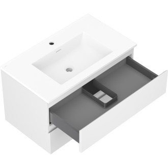Kúpeľňová skrinka Mexen Orio 80 cm s umývadlom Otis, 2 zásuvky, matná biela - 91A10-08047-2-BFF01-W18M01