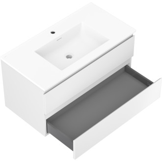 Kúpeľňová skrinka Mexen Orio 90 cm s umývadlom Otis, 2 zásuvky, matná biela - 91A10-09047-2-BFF01-W18M01
