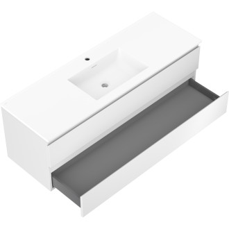 Kúpeľňová skrinka Mexen Orio 140 cm s umývadlom Otis, 2 zásuvky, matná biela - 91A10-14047-2-BFF01-W18M01