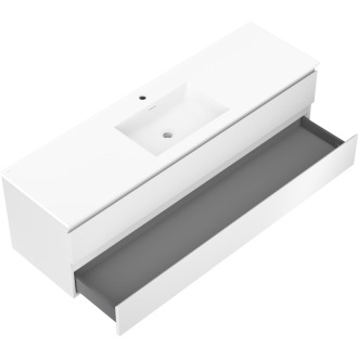 Kúpeľňová skrinka Mexen Orio 160 cm s umývadlom Otis, 2 zásuvky, matná biela - 91A10-16047-2-BFF01-W18M01