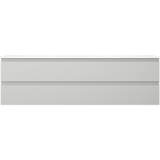 Kúpeľňová skrinka Mexen Orio 160 cm s umývadlom Otis, 2 zásuvky, matne šedá/matne biela - 91A10-16047-2-BFF62-W18M01