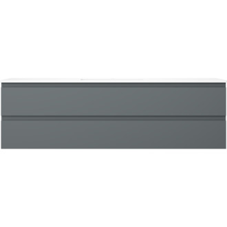 Kúpeľňová skrinka Mexen Orio 160 cm s umývadlom Otis, 2 zásuvky, matný grafit/matná biela - 91A10-16047-2-BFF66-W18M01