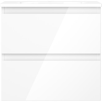 Kúpeľňová skrinka Mexen Orio 50 cm s umývadlom Vela, 2 zásuvky, lesklá biela - 91A10-05047-2-BFF00-W23M00