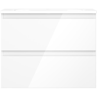 Mexen Orio szafka łazienkowa 60 cm z umywalką Vela, 2 szuflady, biała połysk - 91A10-06047-2-BFF00-W23M00