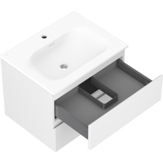 Kúpeľňová skrinka Mexen Orio 60 cm s umývadlom Vela, 2 zásuvky, matná biela - 91A10-06047-2-BFF01-W23M01