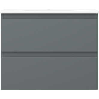 Kúpeľňová skrinka Mexen Orio 60 cm s umývadlom Vela, 2 zásuvky, grafit matný/biela matná - 91A10-06047-2-BFF66-W23M01