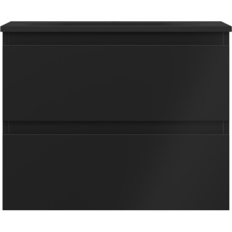 Kúpeľňová skrinka Mexen Orio 60 cm s umývadlom Vela, 2 zásuvky, matná čierna - 91A10-06047-2-BFF71-W23M71