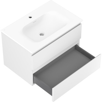 Kúpeľňová skrinka Mexen Orio 70 cm s umývadlom Vela, 2 zásuvky, matná biela - 91A10-07047-2-BFF01-W23M01