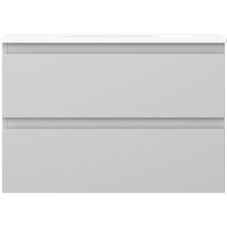 Kúpeľňová skrinka Mexen Orio 70 cm s umývadlom Vela, 2 zásuvky, matne šedá/matne biela - 91A10-07047-2-BFF62-W23M01