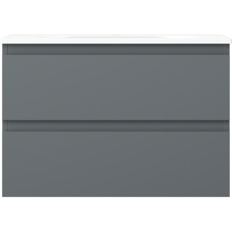 Kúpeľňová skrinka Mexen Orio 70 cm s umývadlom Vela, 2 zásuvky, grafit matný/biela matná - 91A10-07047-2-BFF66-W23M01