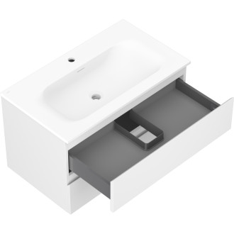 Kúpeľňová skrinka Mexen Orio 80 cm s umývadlom Vela, 2 zásuvky, matná biela - 91A10-08047-2-BFF01-W23M01