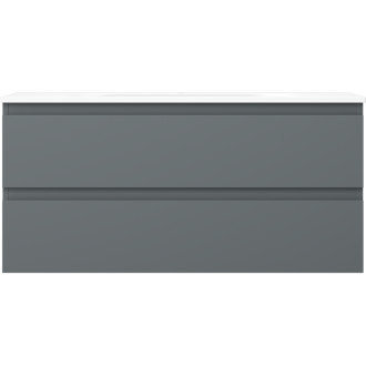 Kúpeľňová skrinka Mexen Orio 100 cm s umývadlom Vela, 2 zásuvky, matný grafit/matná biela - 91A10-10047-2-BFF66-W23M01