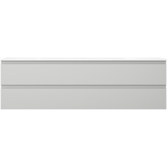 Kúpeľňová skrinka Mexen Orio 160 cm s umývadlom Vela, 2 zásuvky, matná šedá/matná biela - 91A10-16047-2-BFF62-W23M01