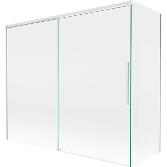Mexen Rox 2-krídlová posuvná vaňová zástena 180 + 90 x 150 cm, priehľadná, biela - 8C9-180-090-20-00